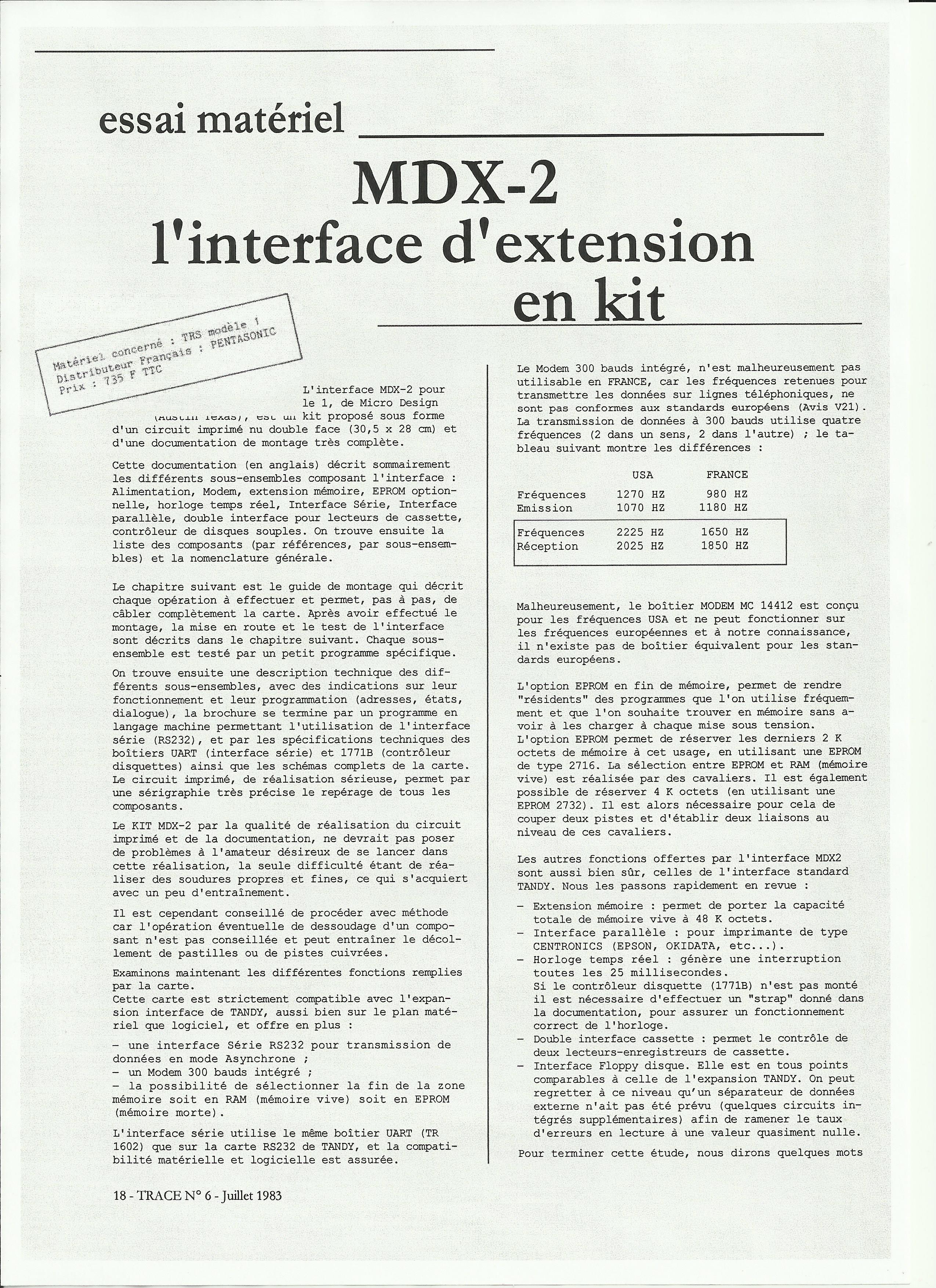 Article MDX 20003